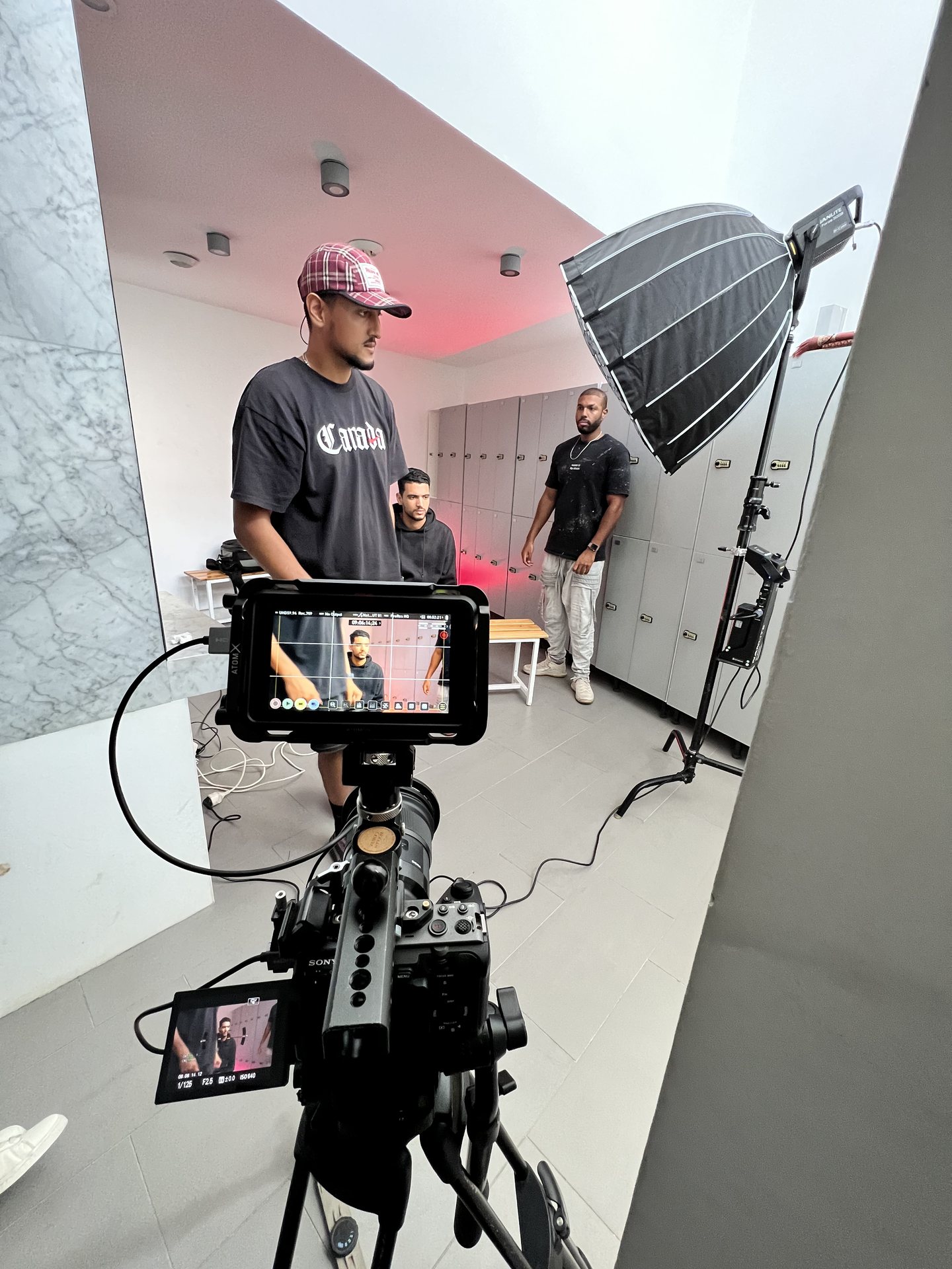Badr Siwane lors d'un tournage Nike