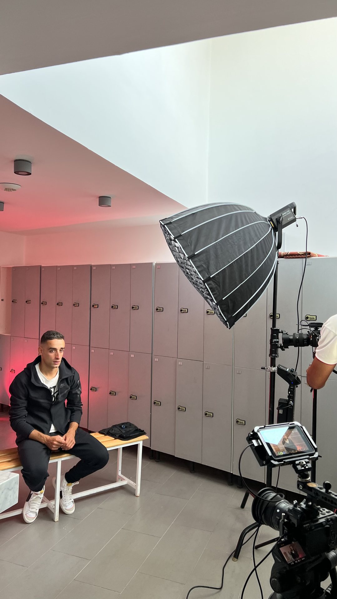 Badr Siwane lors d'un tournage Nike